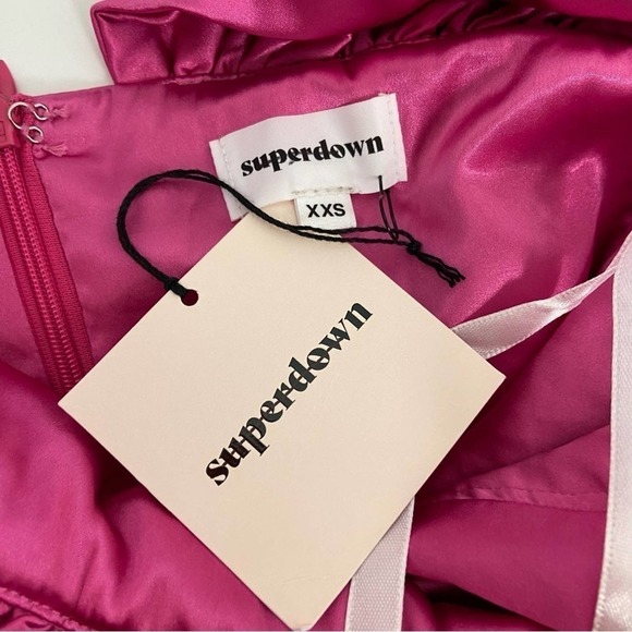 Superdown Aurora Corset Mini Dress in Magenta Size XXS - Picture 8 of 11